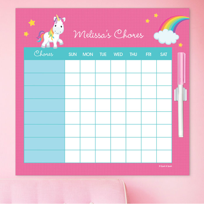 Rainbow Unicorn Chore Chart