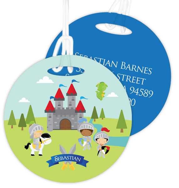 The Three Knights Bag Tag
