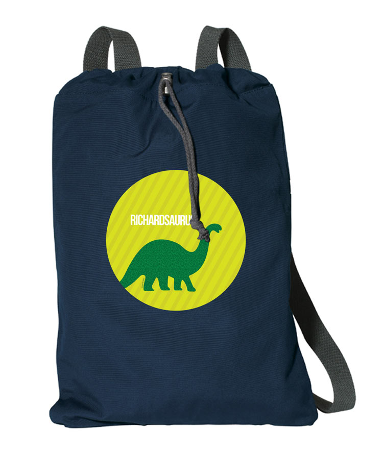 Dino and Me Green Drawstring Backpack