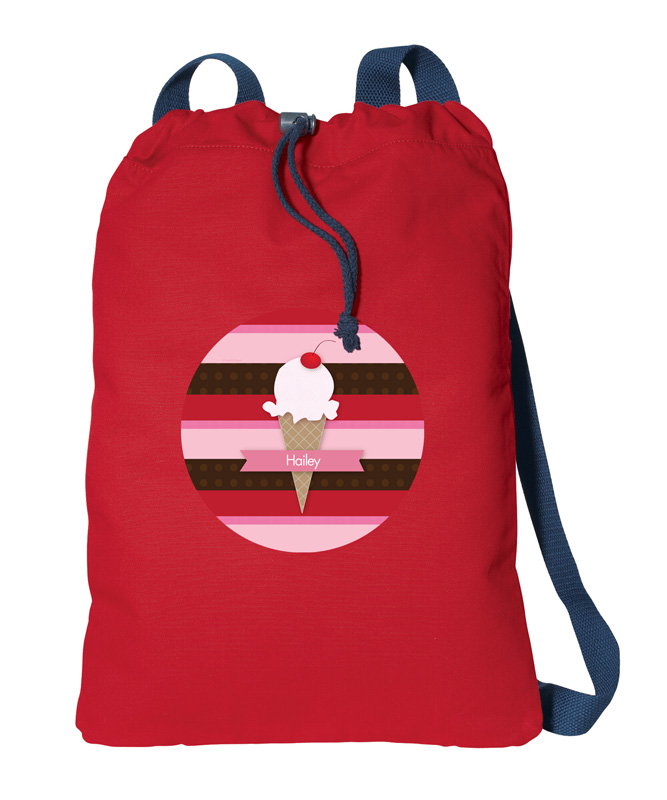 Strawberry Cone Drawstring Backpack