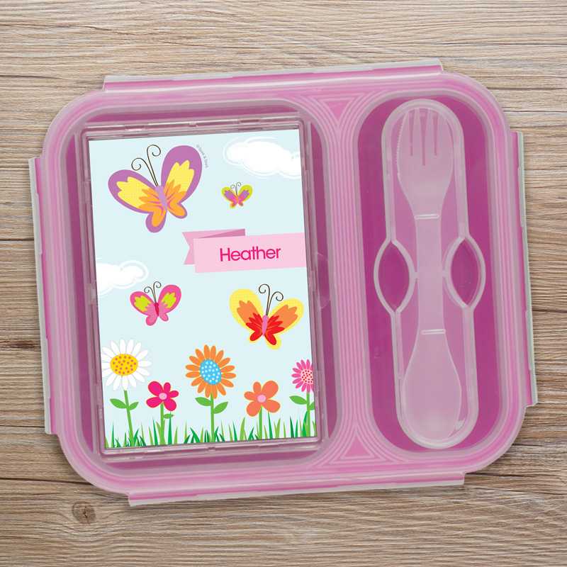 A Butterfly Field Collapsible Bento Box