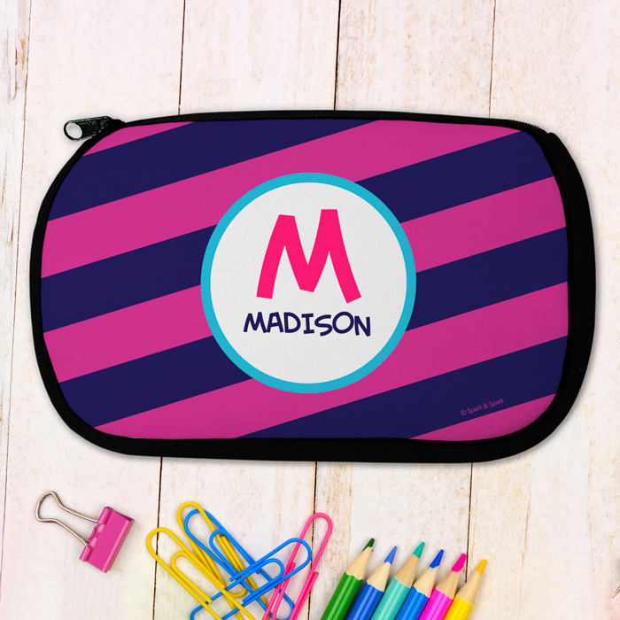 Fun initials Magenta Pencil Case
