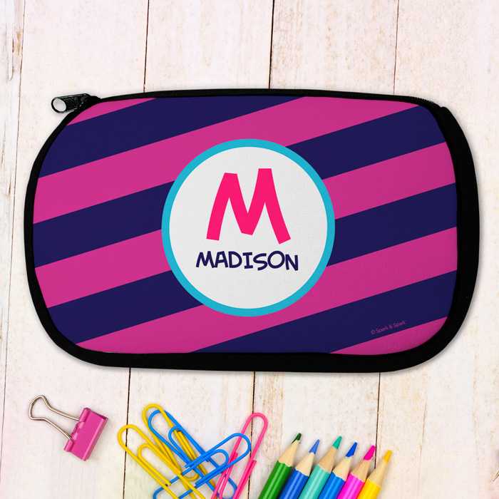 Fun initials Magenta Pencil Case