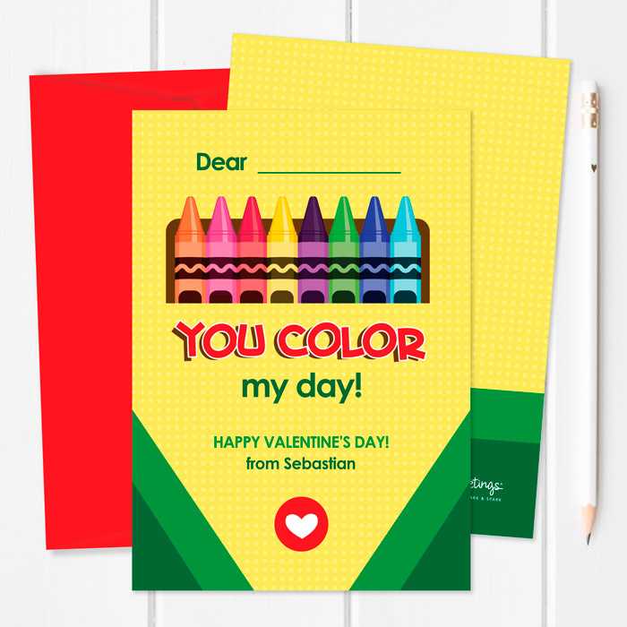 Full Of Color Kids Valentines Cards