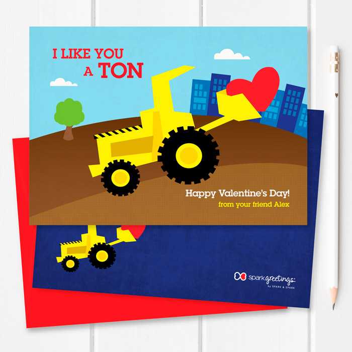 A Ton Of Love Kids Valentines Cards