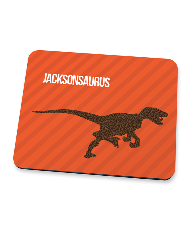 Dino and Me Orange Mouse Pad