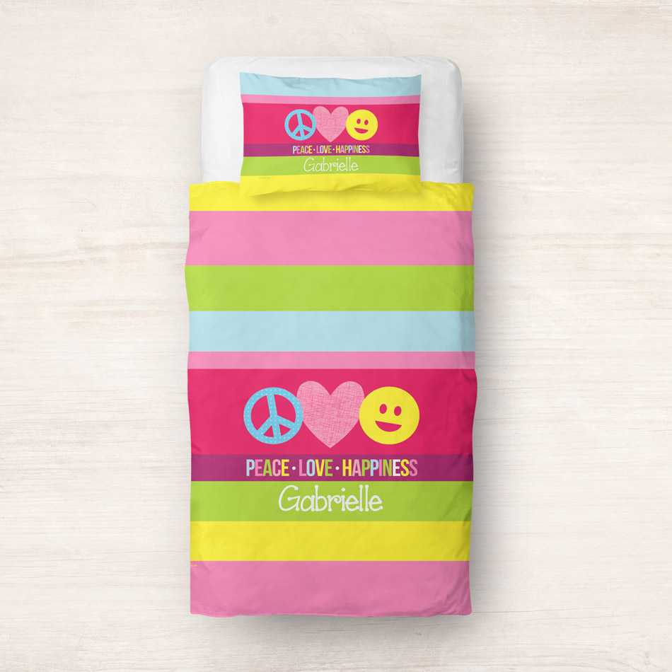 Peace & Love Signs Duvet Cover