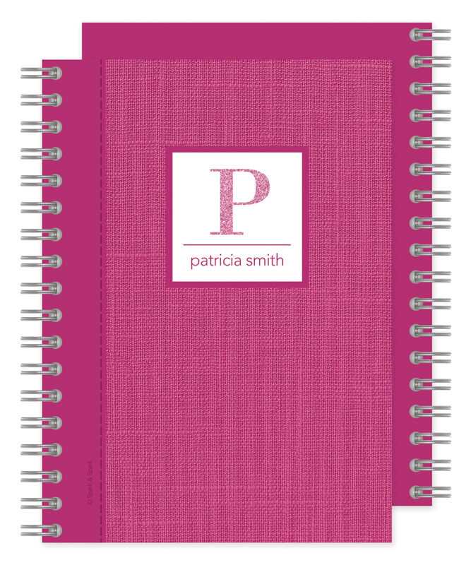 Elegant Pink Linen Journal