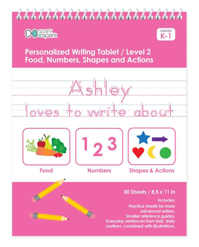 Writing Book with Phrases For Girls