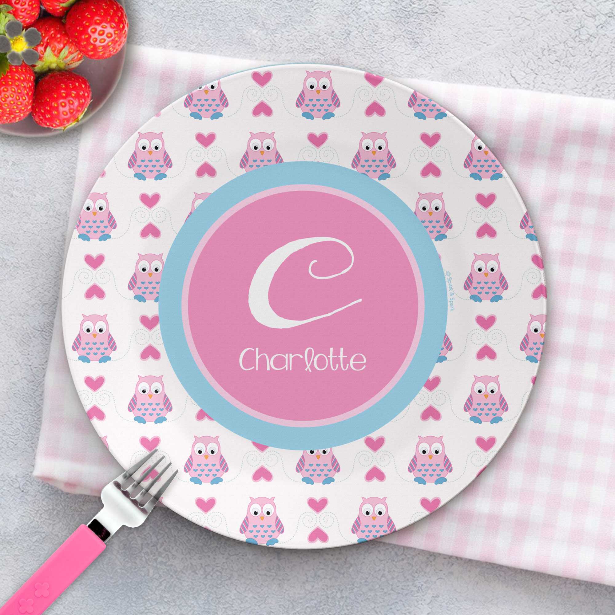 Owl Love Custom Plate for Girls