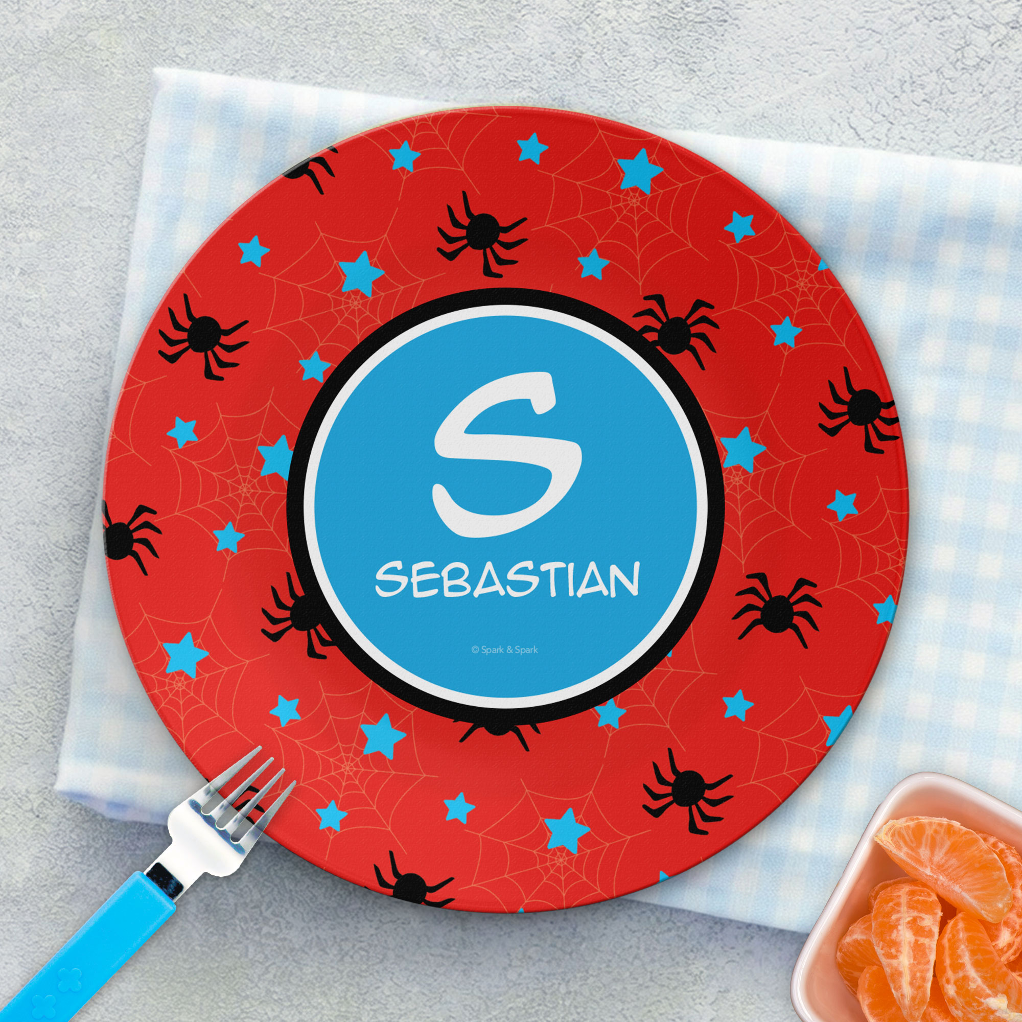 Fun Spider Web Kids Plate