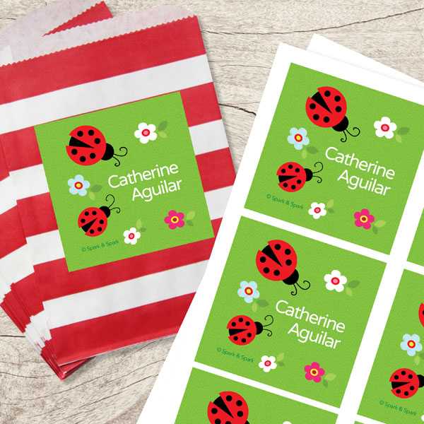 Curious Lady Bug Gift Label Set