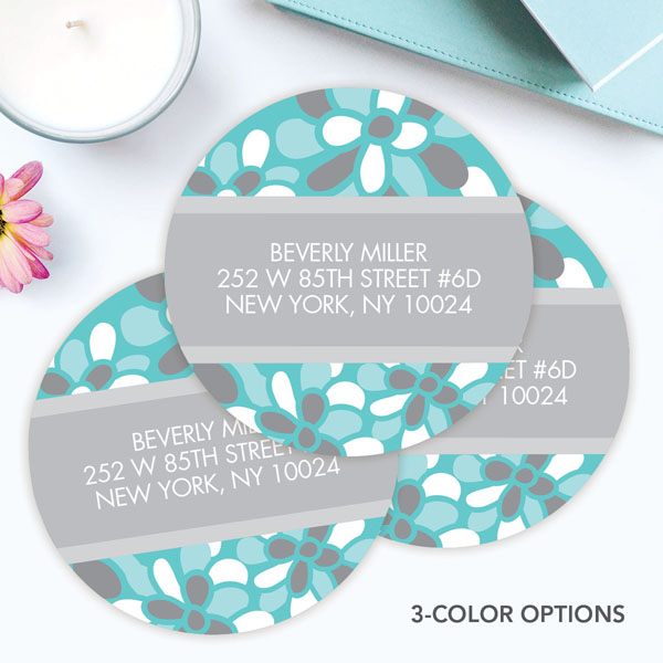 Stamped Blossoms Label Set