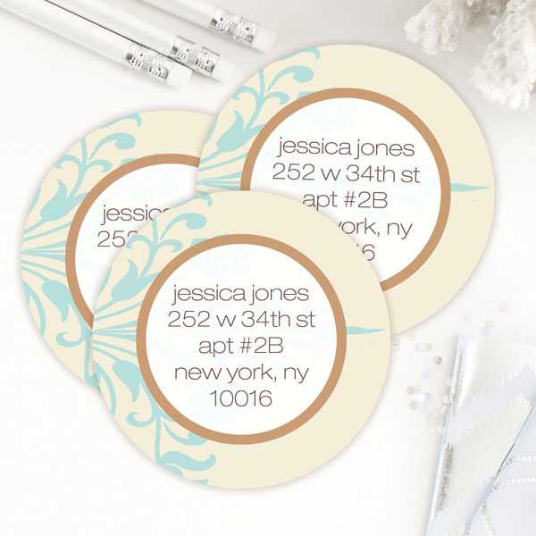 Tapestry Pattern Damask Label Set