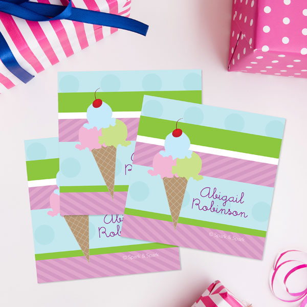 Yummy Ice Cream Gift Label Set