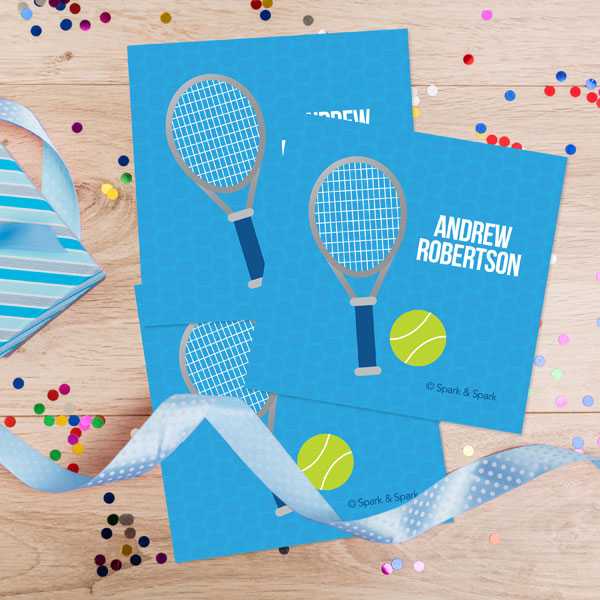 Tennis Fan Boy Gift Label Set