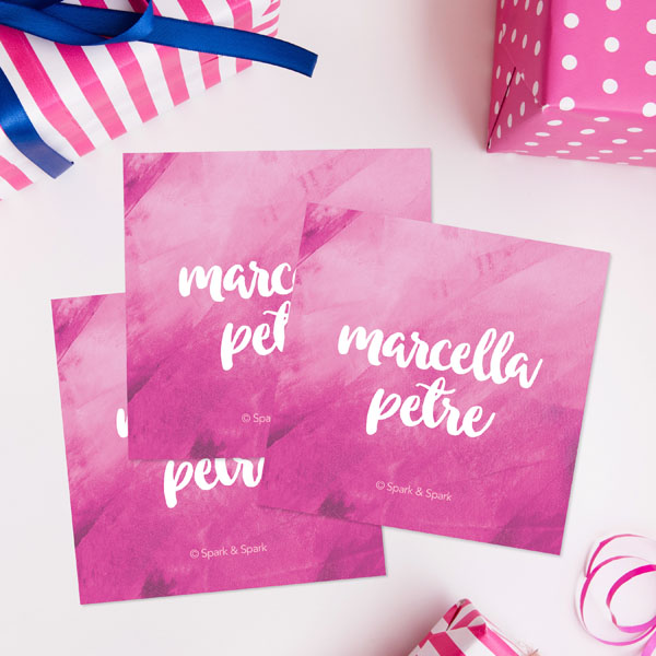 Bold Colorful Name Gift Label Set