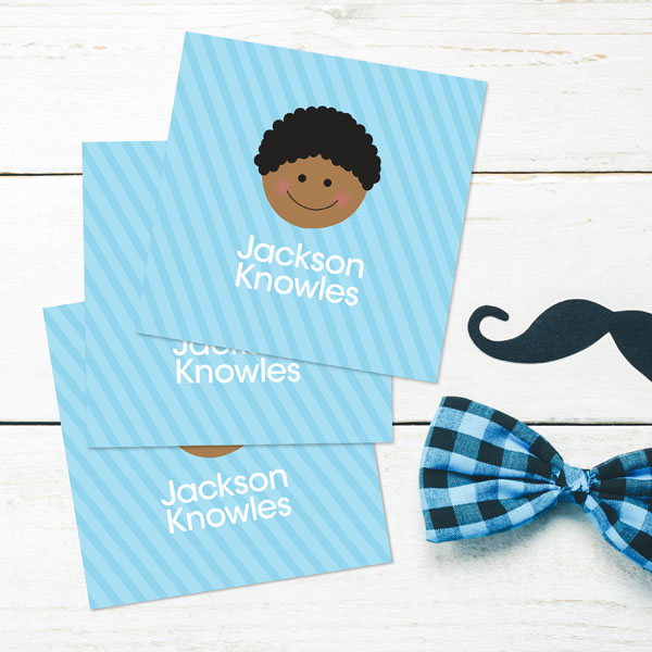 Just Like Me Boy Light Blue Gift Label Set