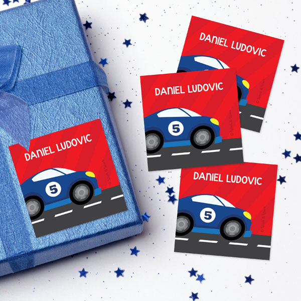 Super Fast Car Gift Label Set