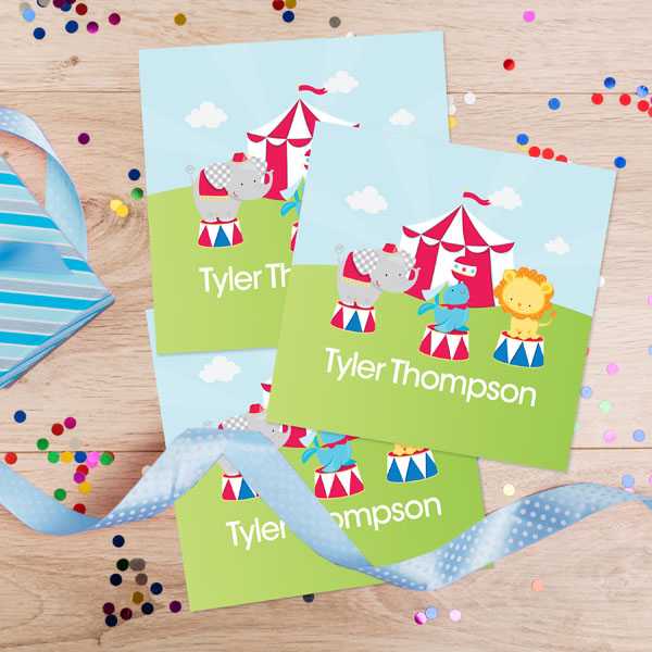 Fun Circus Gift Label Set