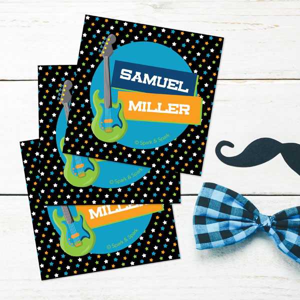 Guitar Sounds Gift Label Set