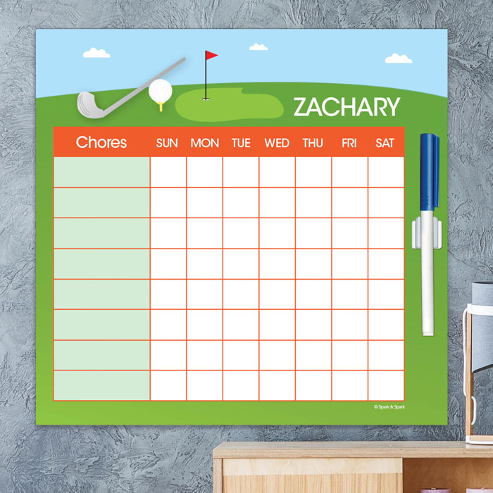 My Love For Golf Chore Chart