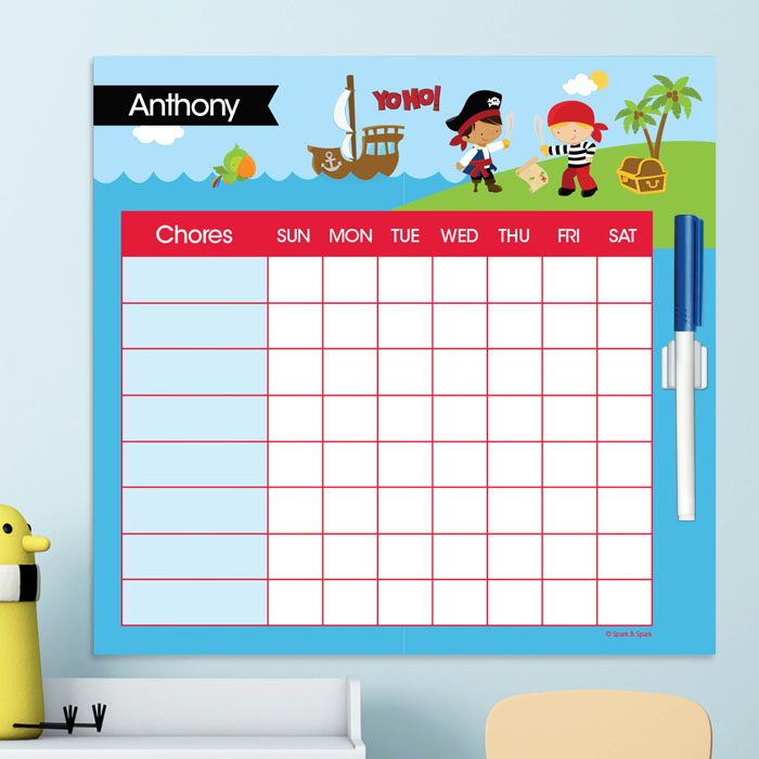 Yo Ho Pirate Boy Chore Chart