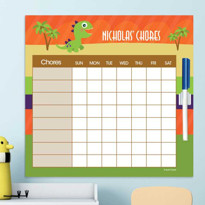 Baby Dinosaur Chore Chart