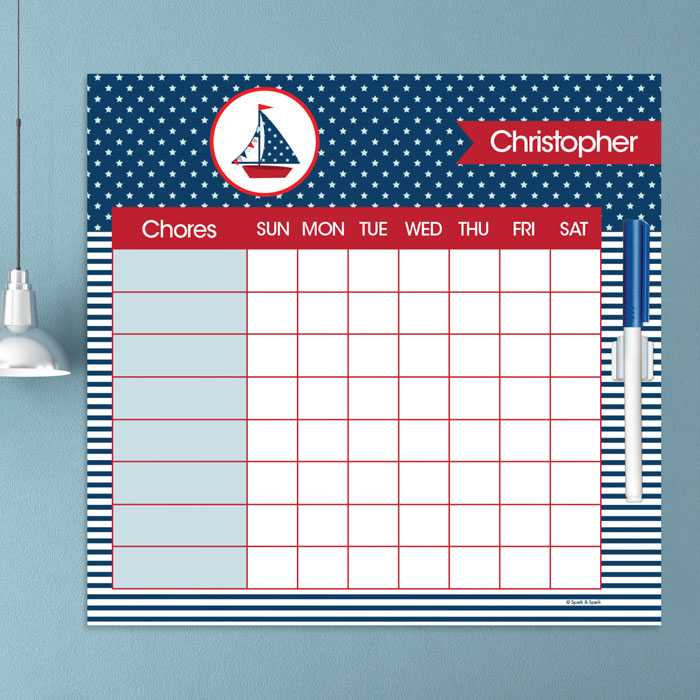 Set Sail Chore Chart