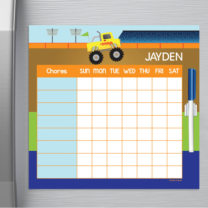 Monster Truck Chore Chart