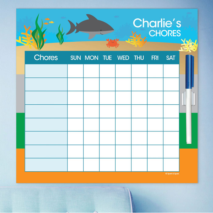 Shark Waves Chore Chart