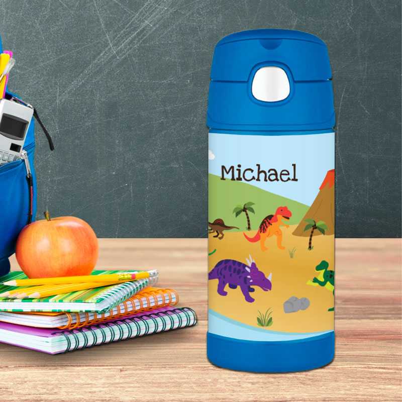 Dinosaurs in the Jungle Thermos Bottle