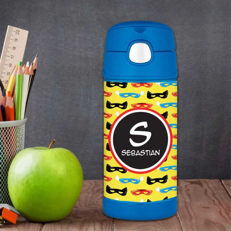 Super Hero Masks Thermos Bottle