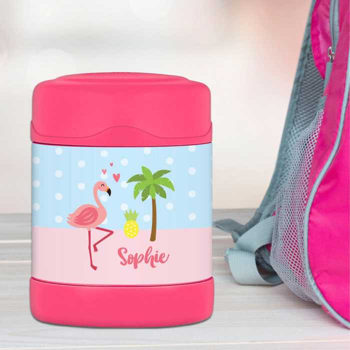 Sweet Flamingo Love Thermos Food Jar