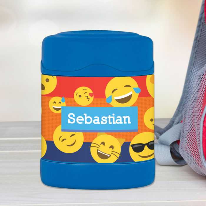 Boy Emojis Thermos Food Jar