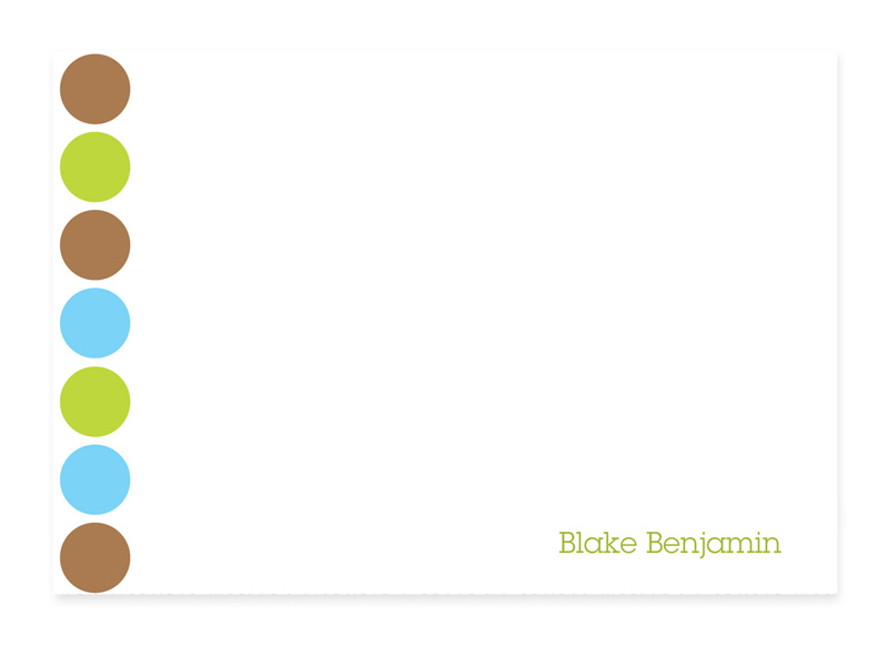 Happy Dots In Green Notecards1