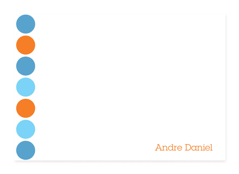 Happy Dots In Blue Notecards