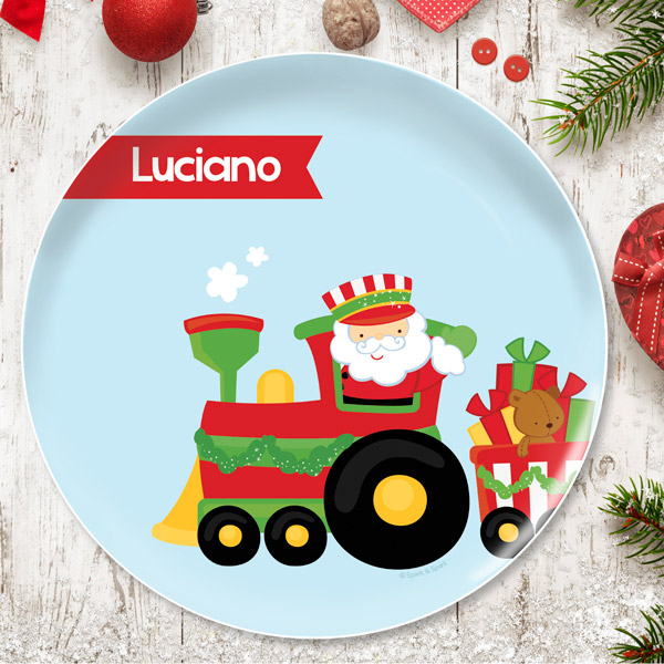 The Xmas Choo Choo Train Kids Plate