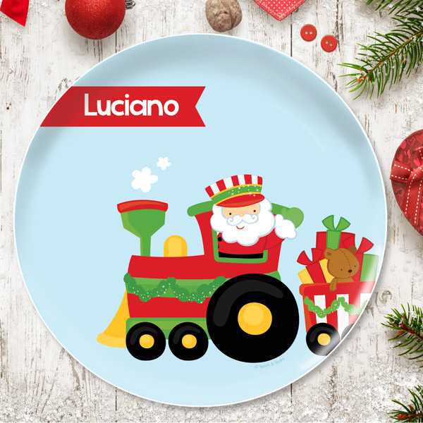 The Xmas Choo Choo Train Kids Plate