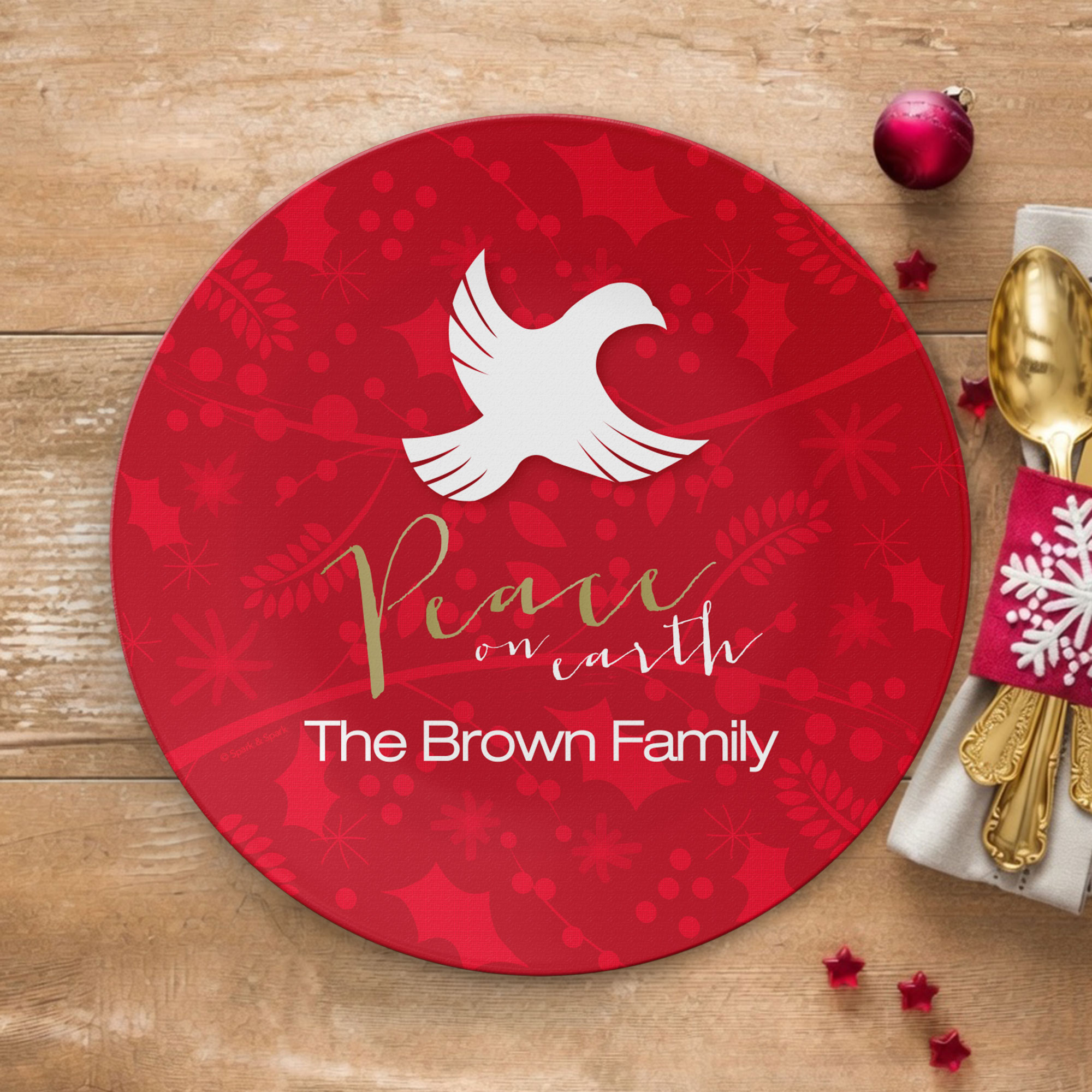 Peace On Earth Christmas Plate