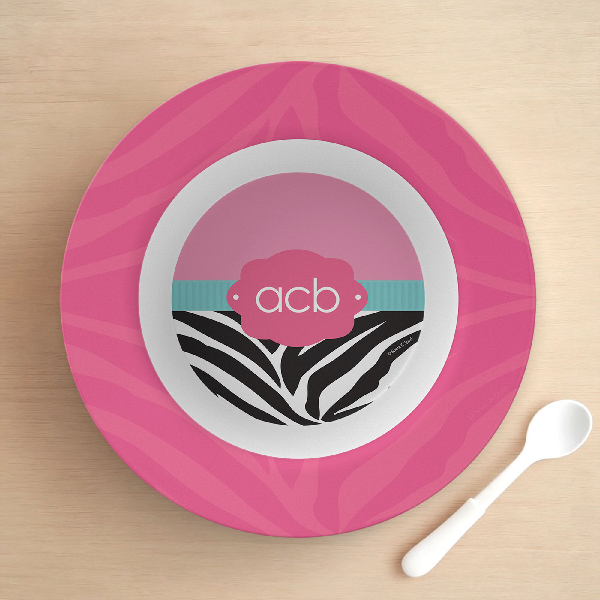 Zebra and Pink Kids Bowl