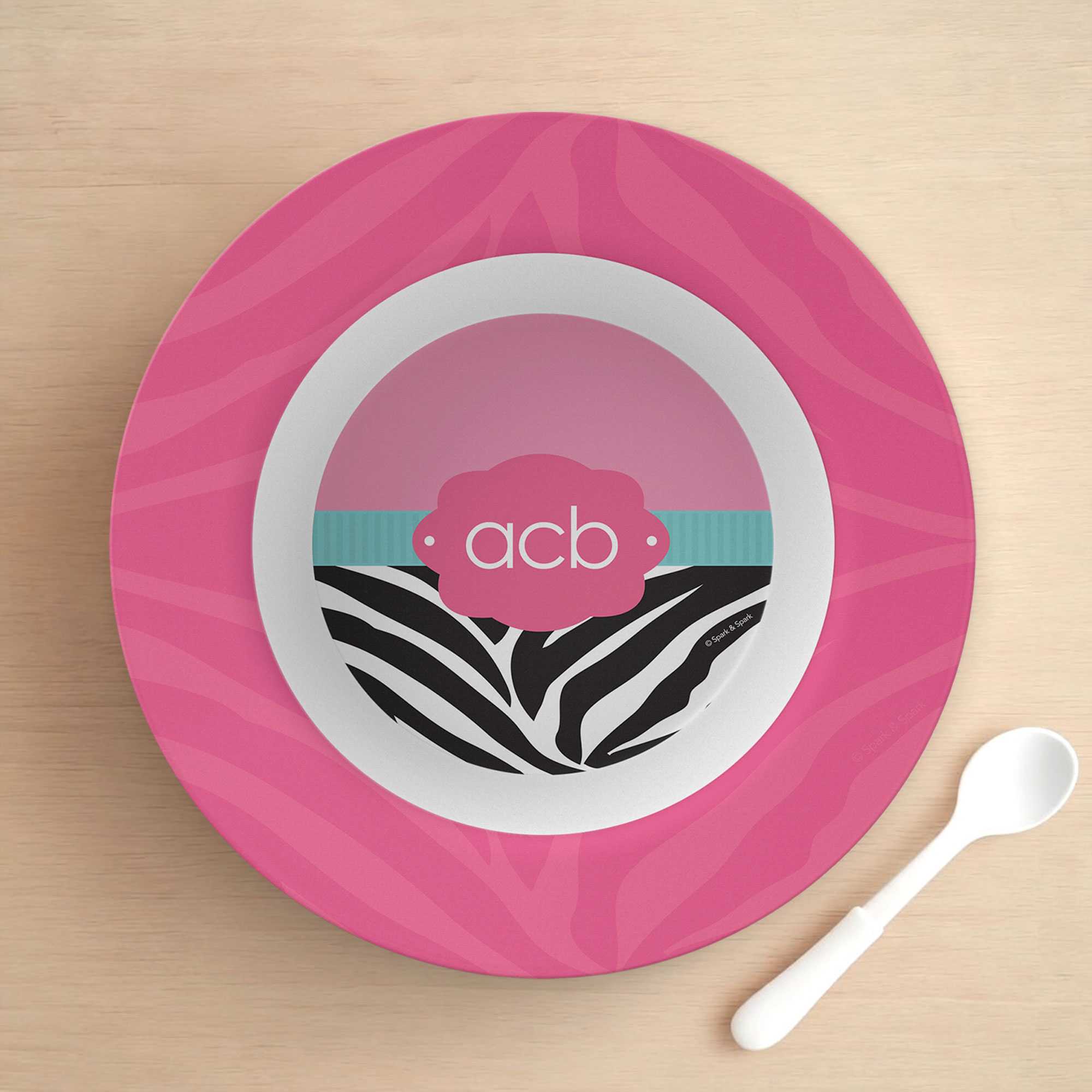 Zebra and Pink Kids Bowl
