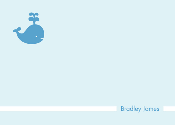 My Playful Whale Notecards