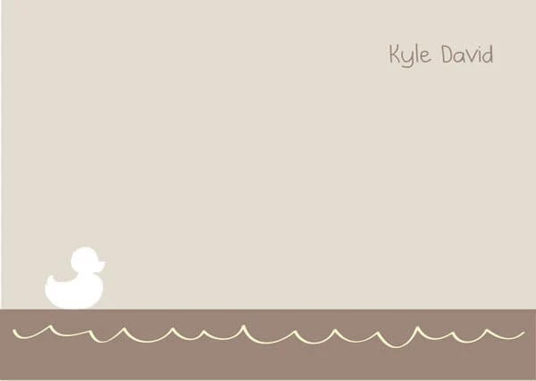 Little Duckie Swimming Notecards
