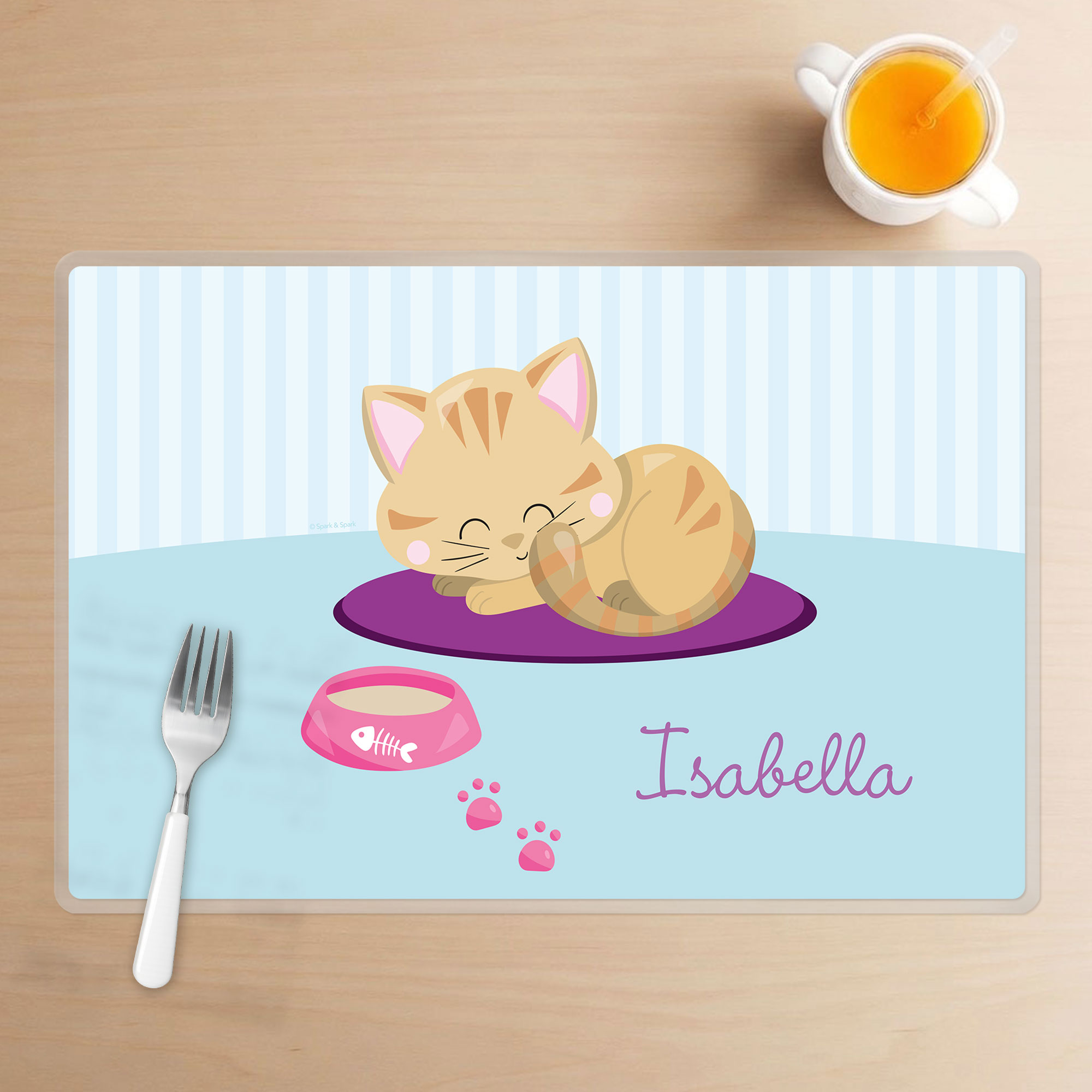 Cute Little Kitten Kids Placemat