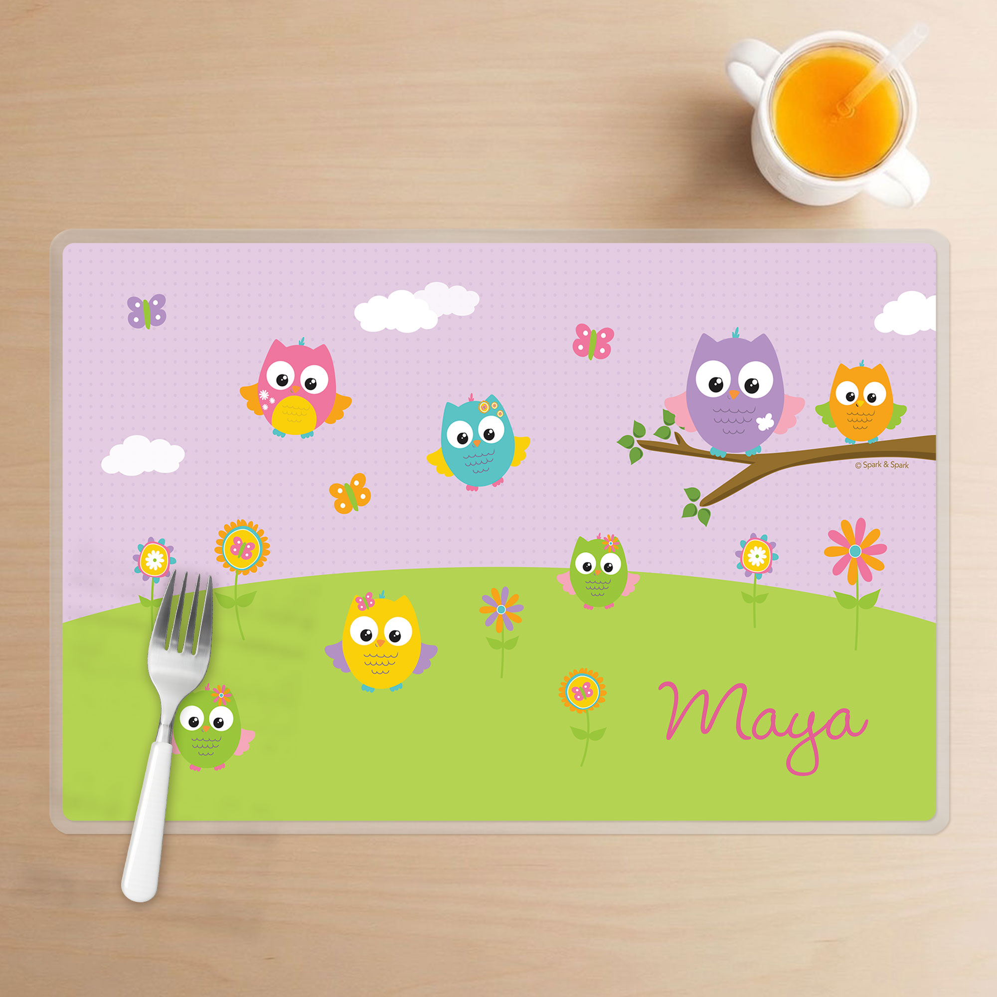 Owls on the field Kids Placemat