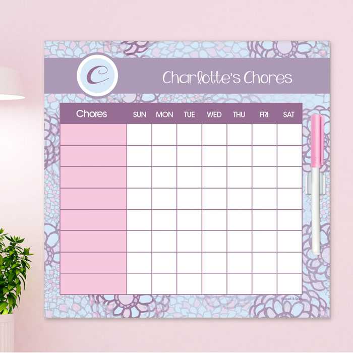 Flower Mosaic Chore Chart