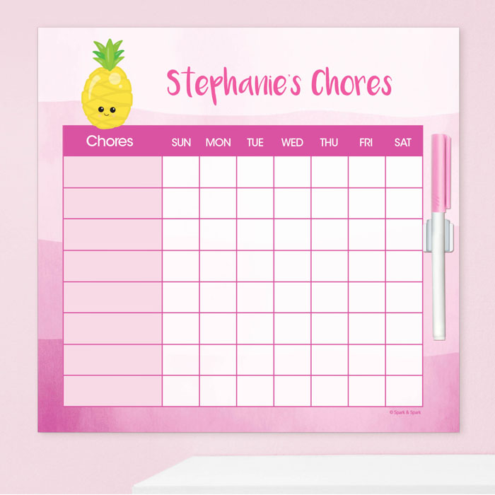 Yummy Pineapple Chore Chart