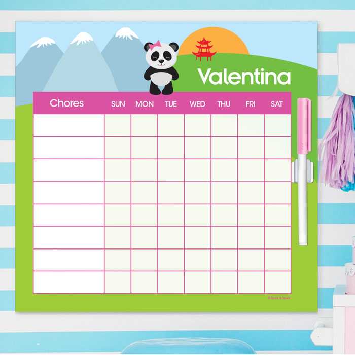 Sweet Panda Chore Chart