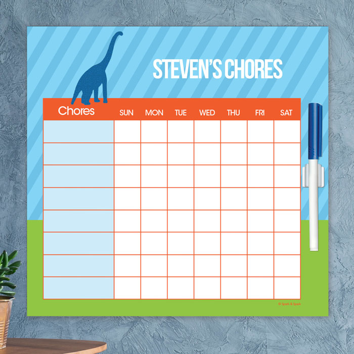 Dino And Me Blue Chore Chart